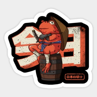 Japan Frog Warrior Sticker